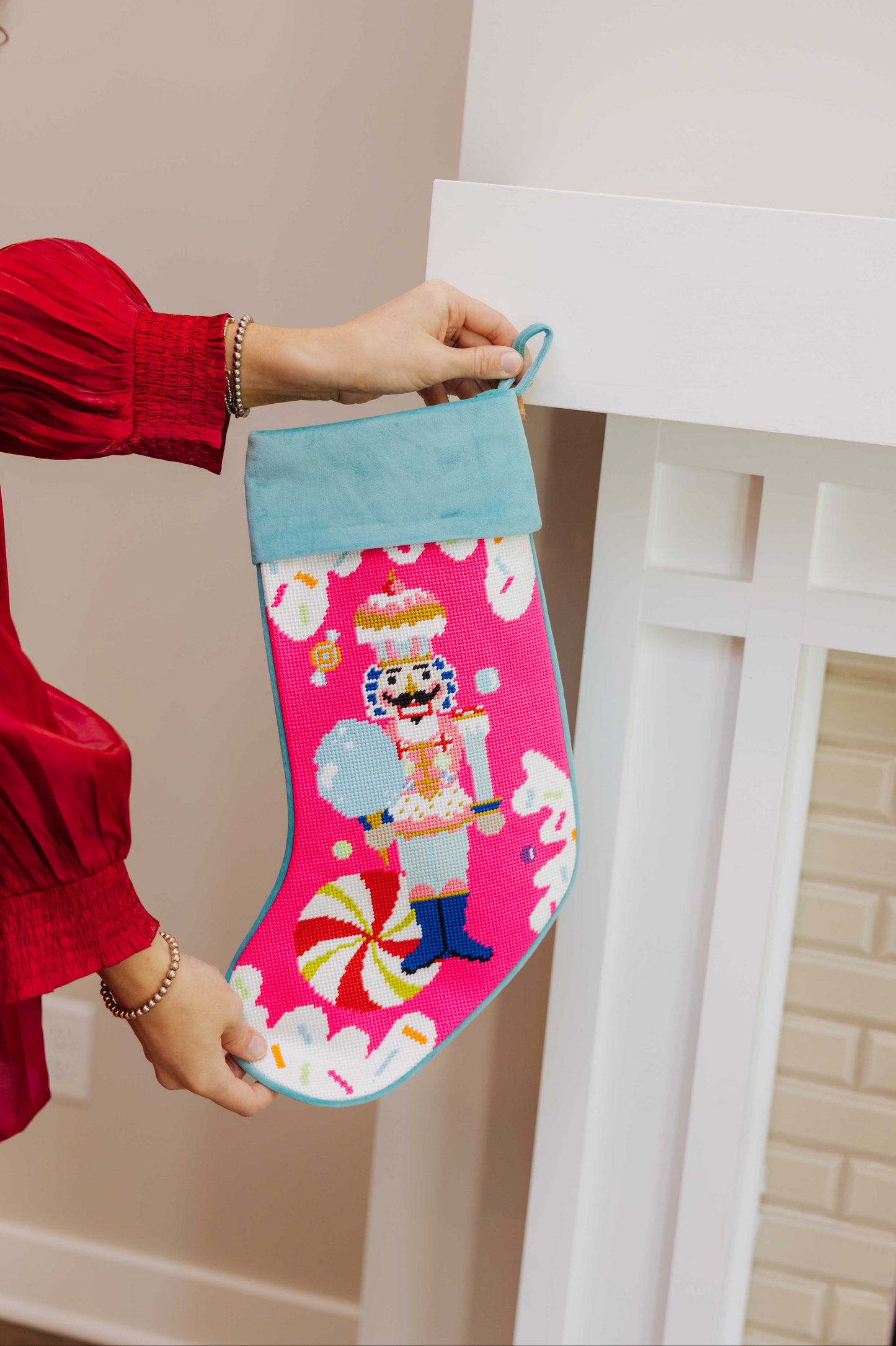 Colonel Cupcake Embroidered Stocking