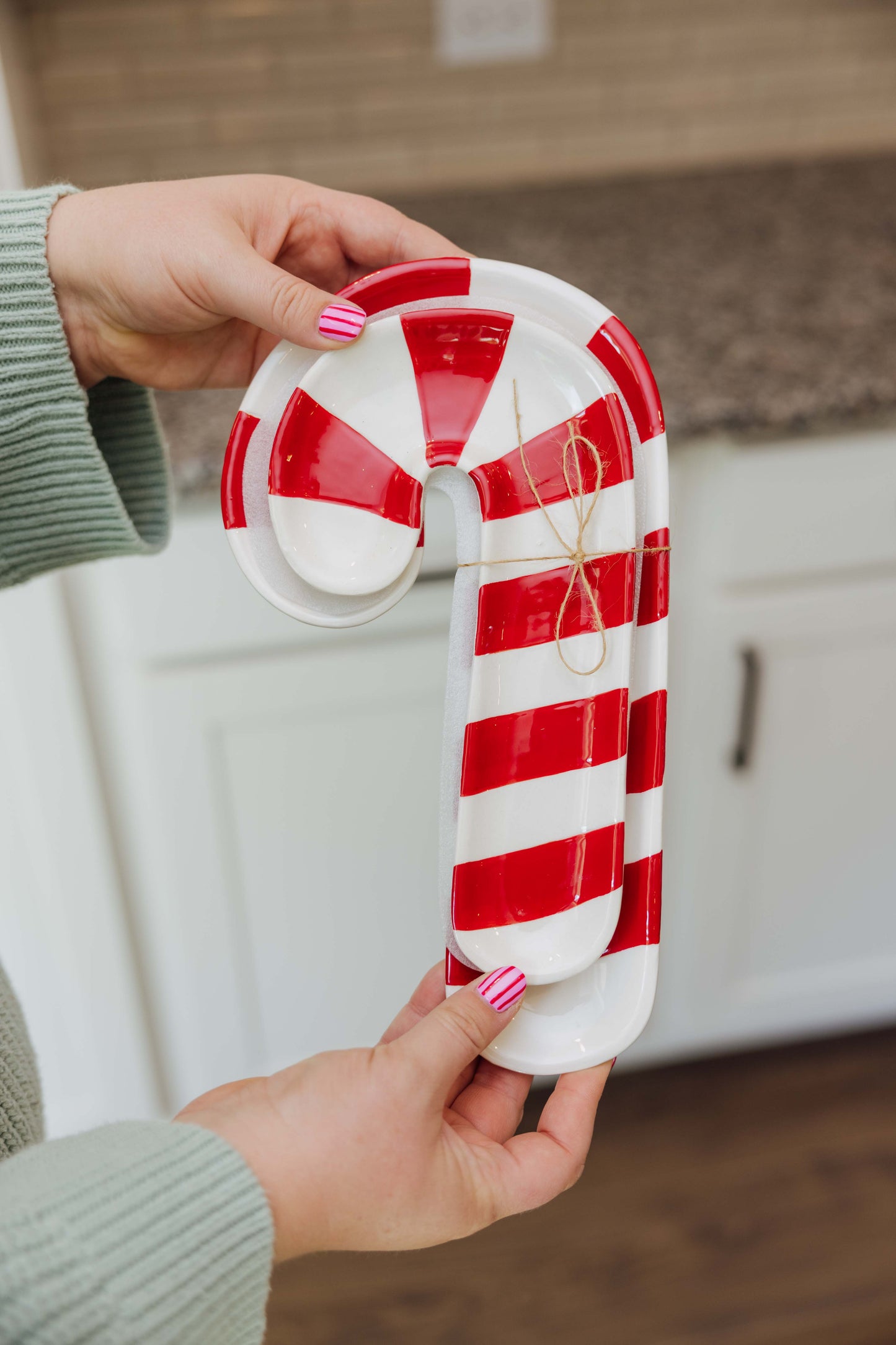 Candy Cane Peppermint Dish Set