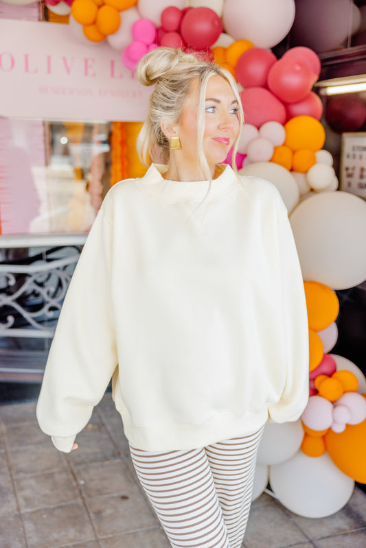 Butter Mock Neck Sweatshirt