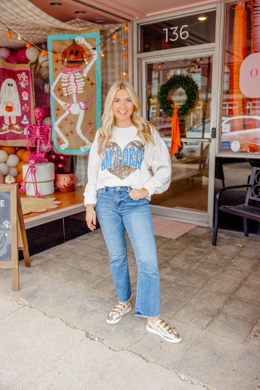 Am I Okay Heart Sweatshirt