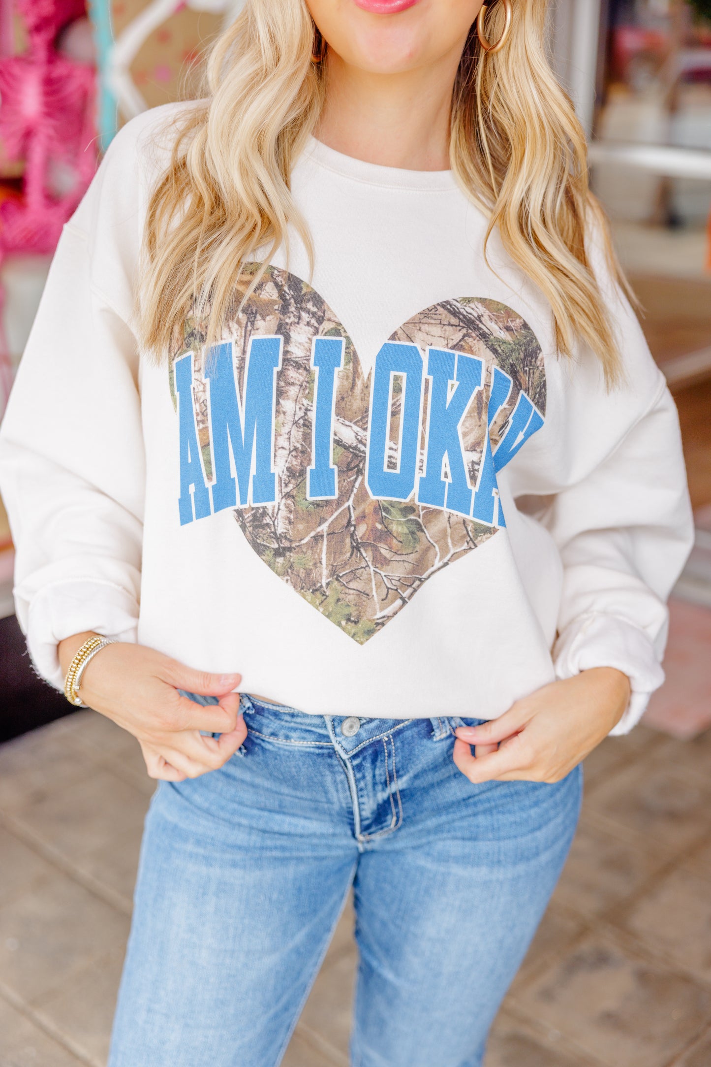 Am I Okay Heart Sweatshirt