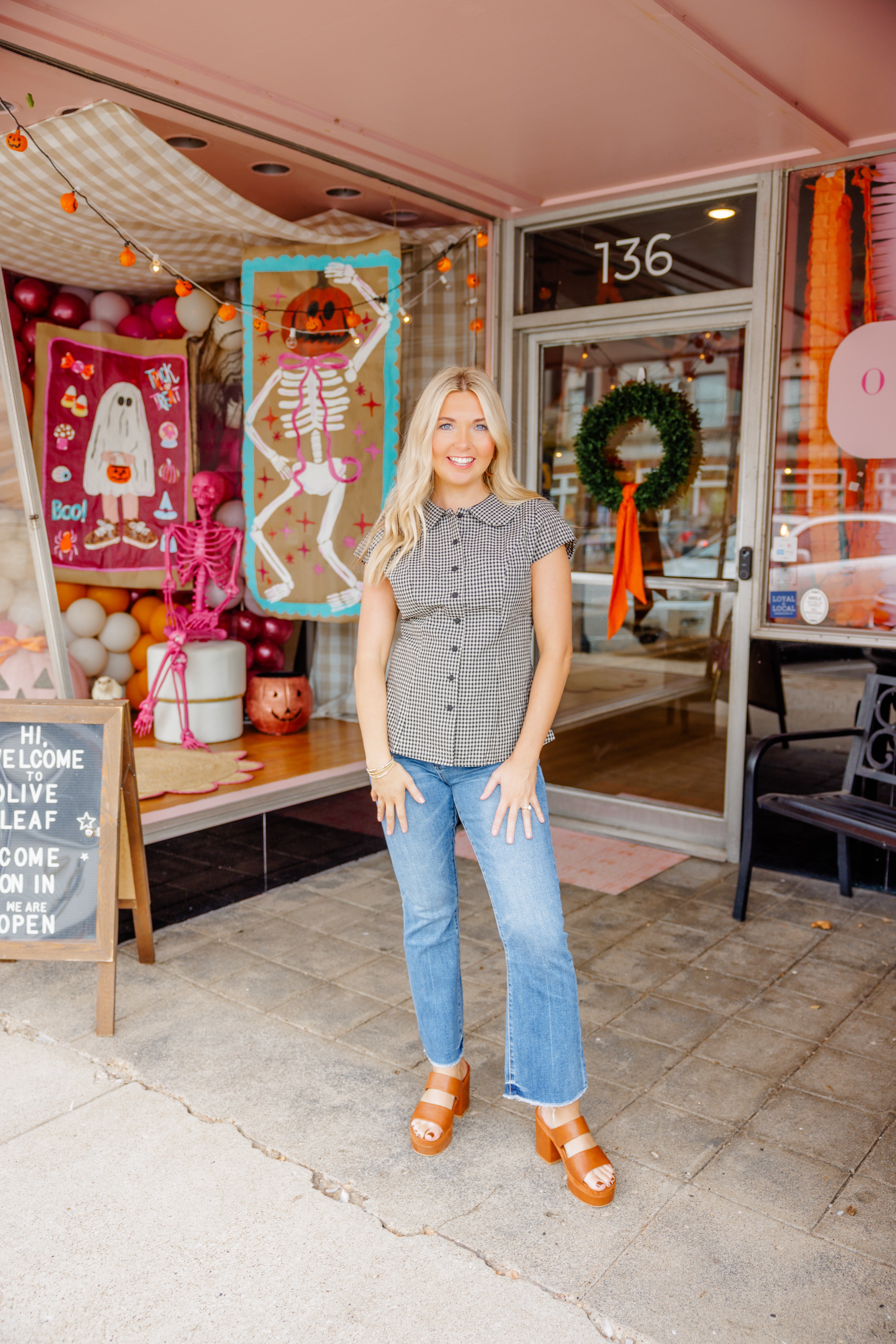 Maci Checkered Tie Shirt