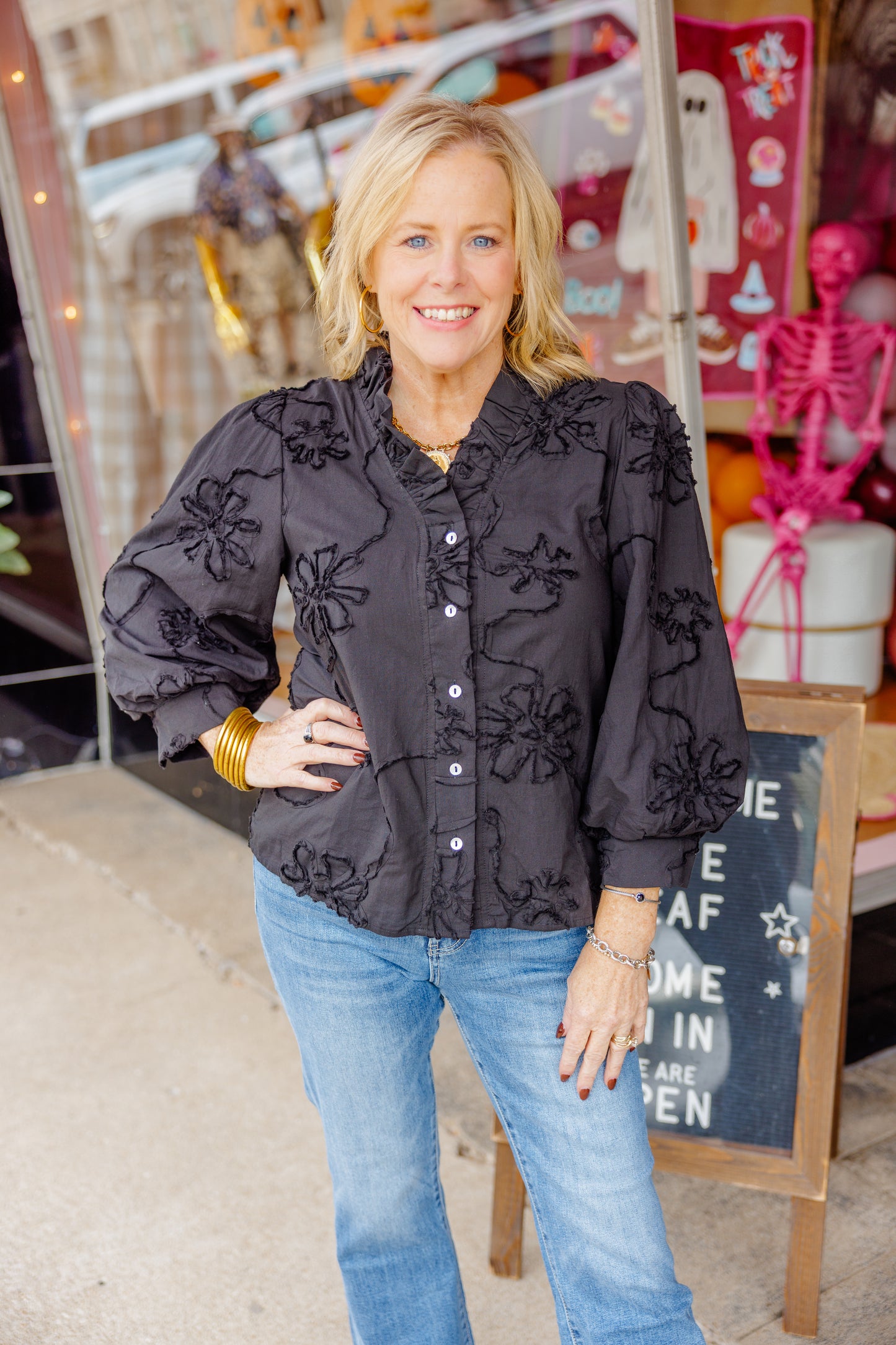 3D Floral Blouse