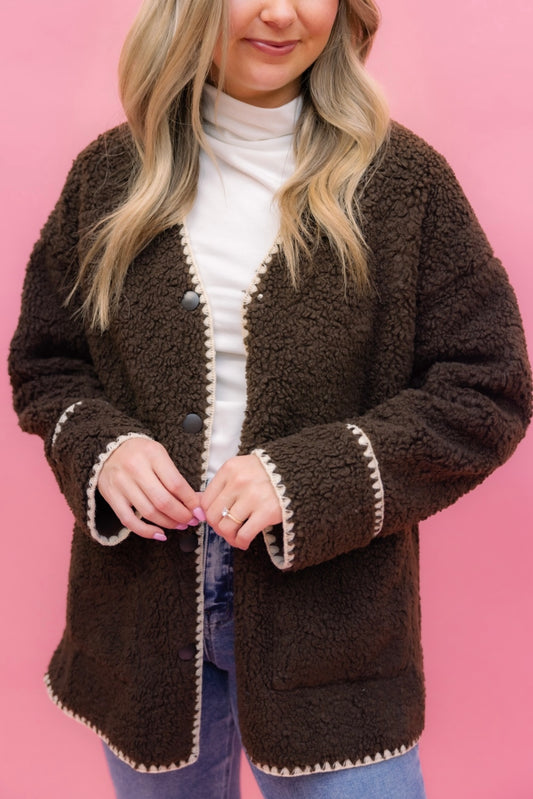 Chocolate Sherpa Coat