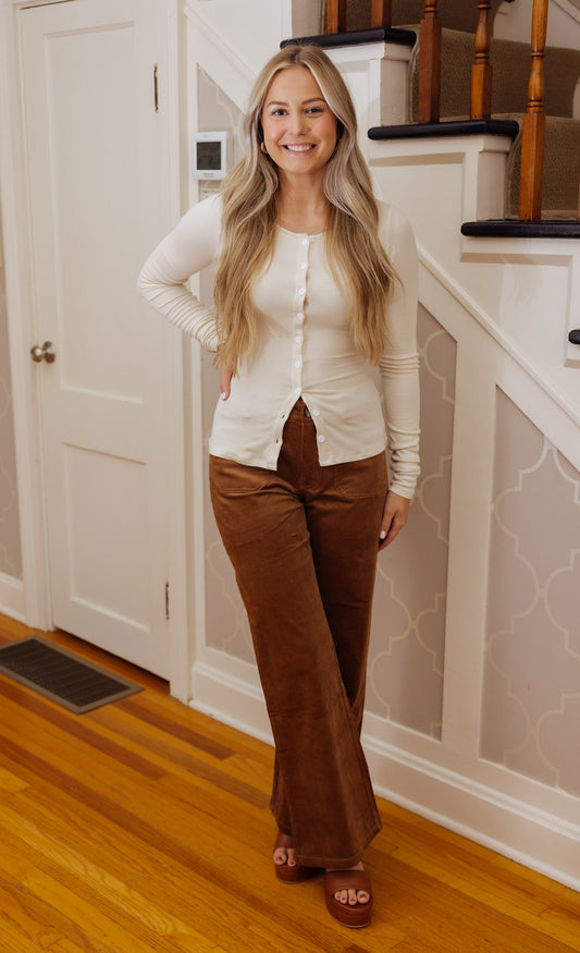 Saige Button Top