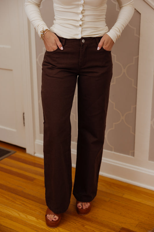Brown Twill Pants