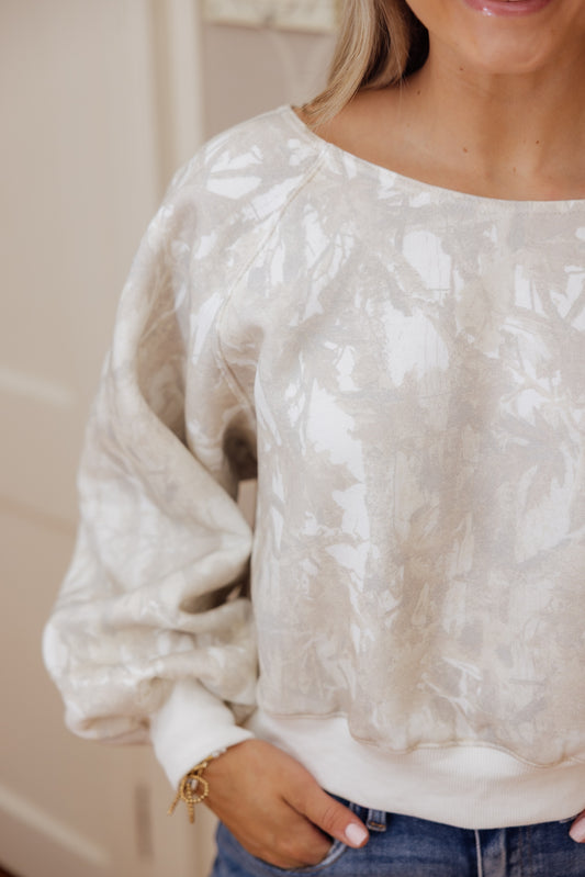 Camo Off Shoulder Top