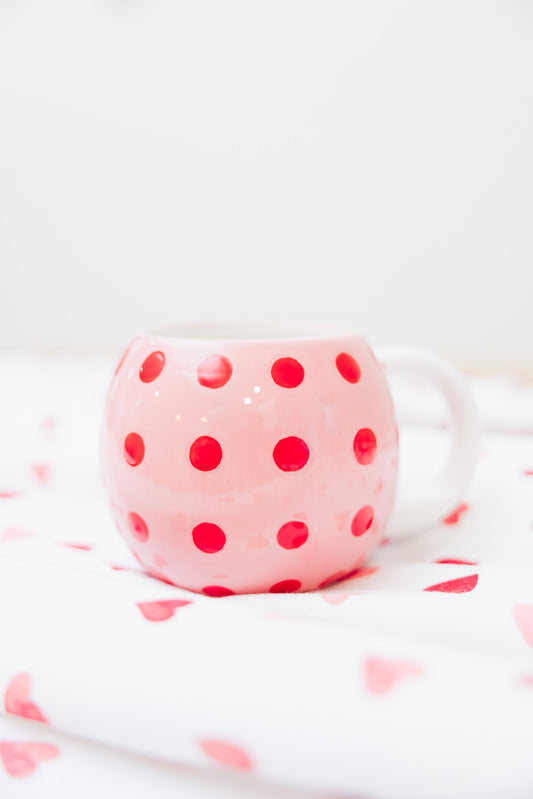 Pink Polka Dot Mug