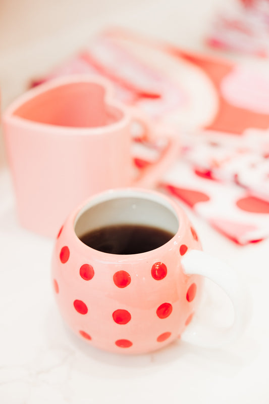 Pink Polka Dot Mug