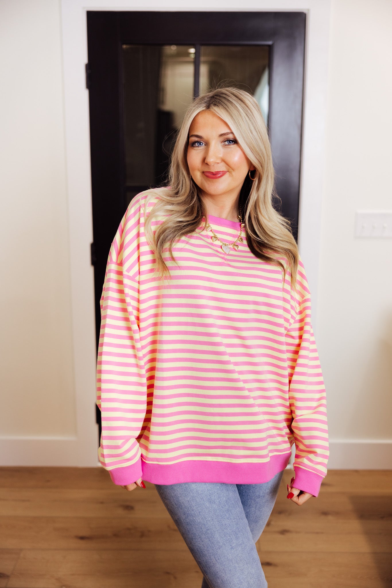 Oversized Stripe Knit Top