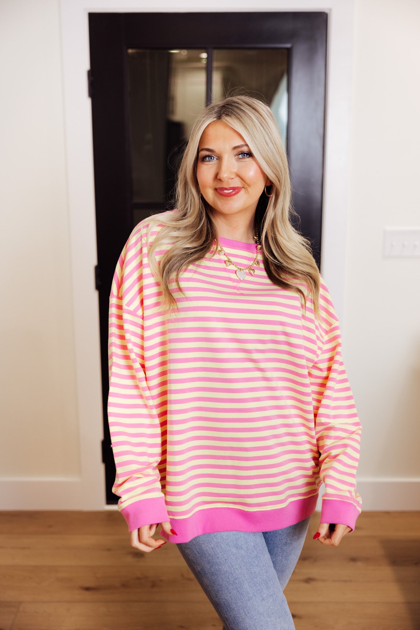 Oversized Stripe Knit Top