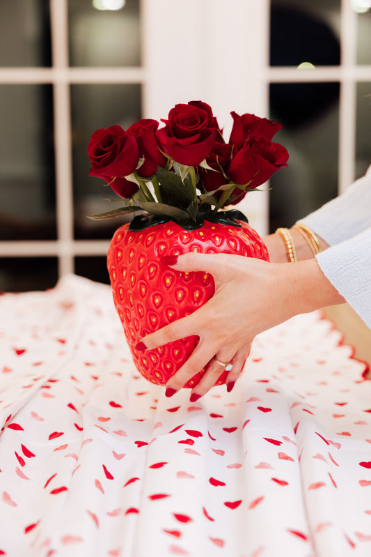 Strawberry Ceramic Vase