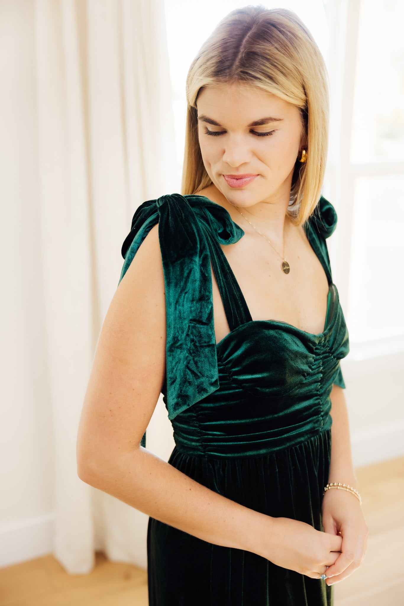 Emerald Velvet Holiday Dress