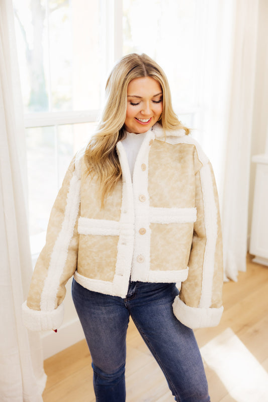 Oatmeal Shearling Jacket