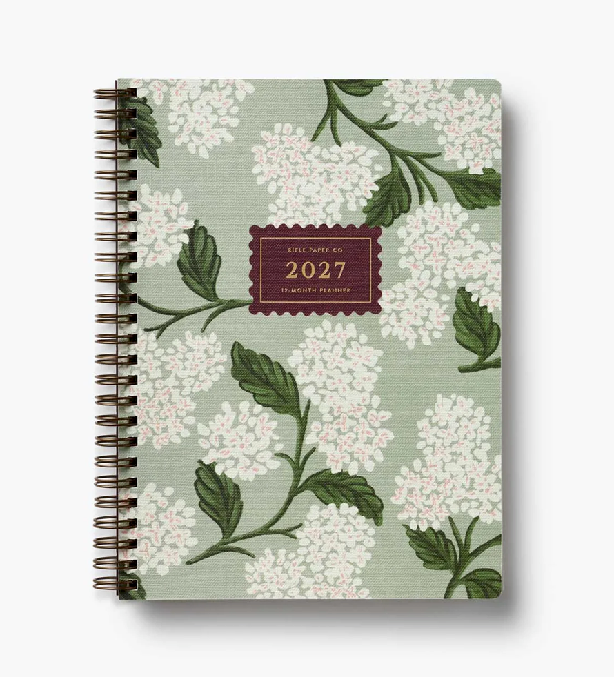 Sage Hydrangea 12-Month Sprial Planner