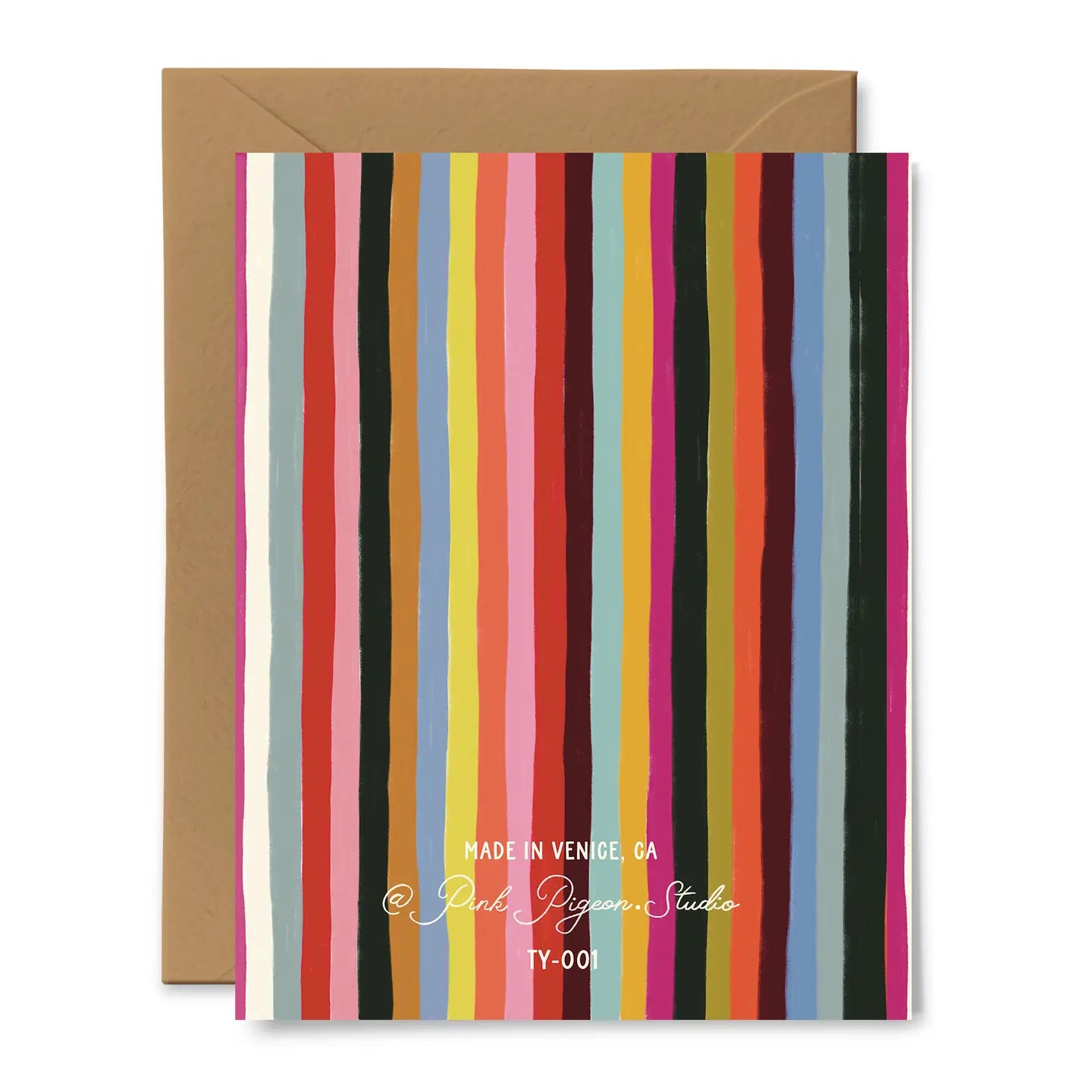 Thank You Rainbow Stripes Card