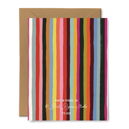 Thank You Rainbow Stripes Card