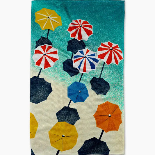 Dancing Umbrellas Tea Towel