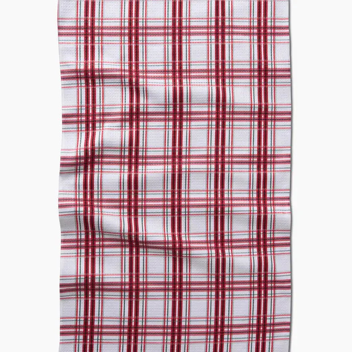 Candy Cane Plaid Geometry Towel