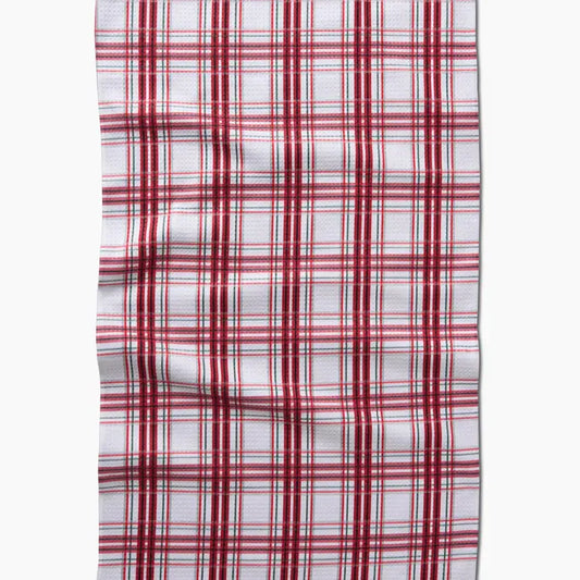 Candy Cane Plaid Geometry Towel