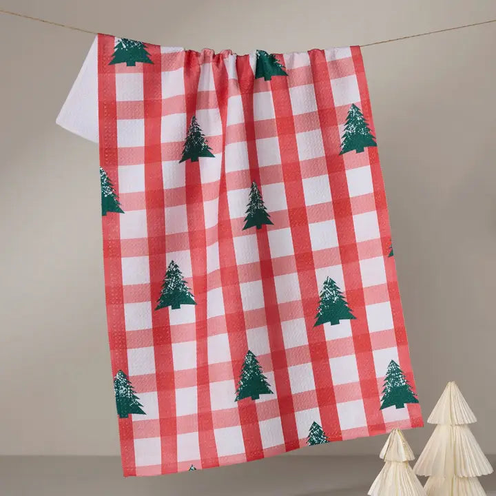 Christmas Pines Tea Towel