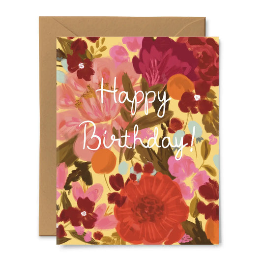 Happy Birthday Floral Card