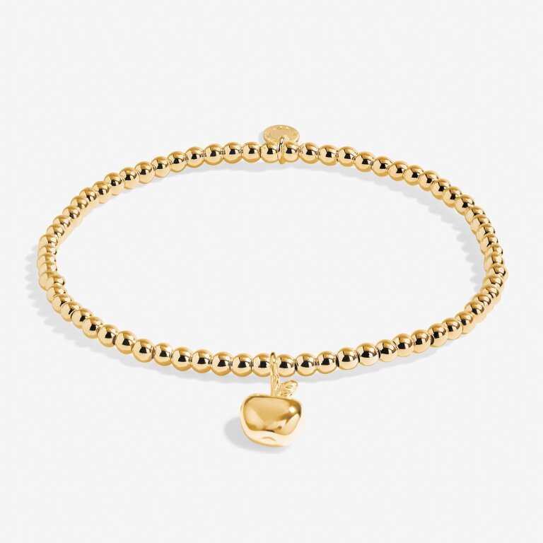 Thank You Teacher Gold Stretch Bracelet