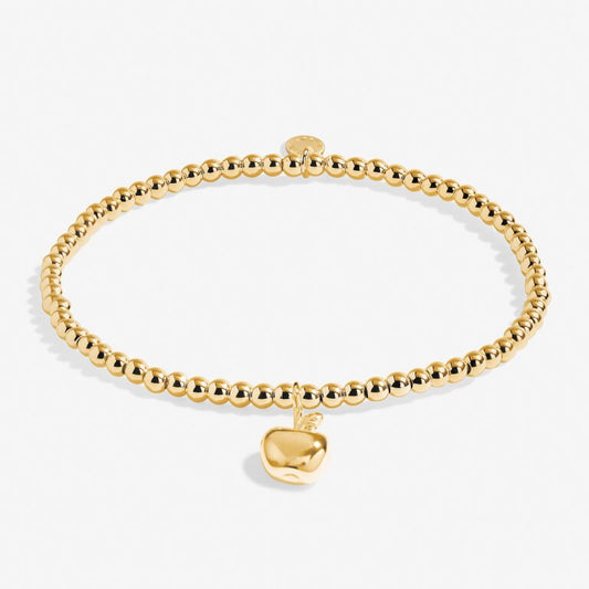 Thank You Teacher Gold Stretch Bracelet