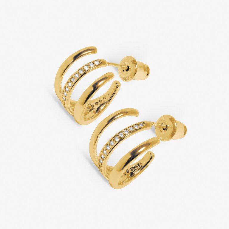 Gold 3 Hoop Earrings