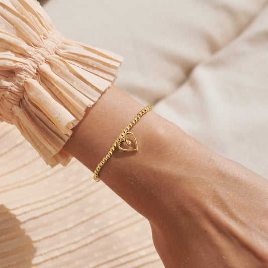 Lucky To Have A Sister Like You Gold Stretch Bracelet