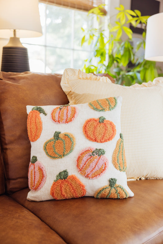 Pumpkins All Over Pillow