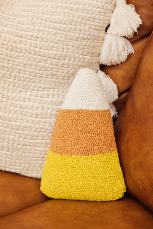 Shaped Candy Corn Hook Pillow