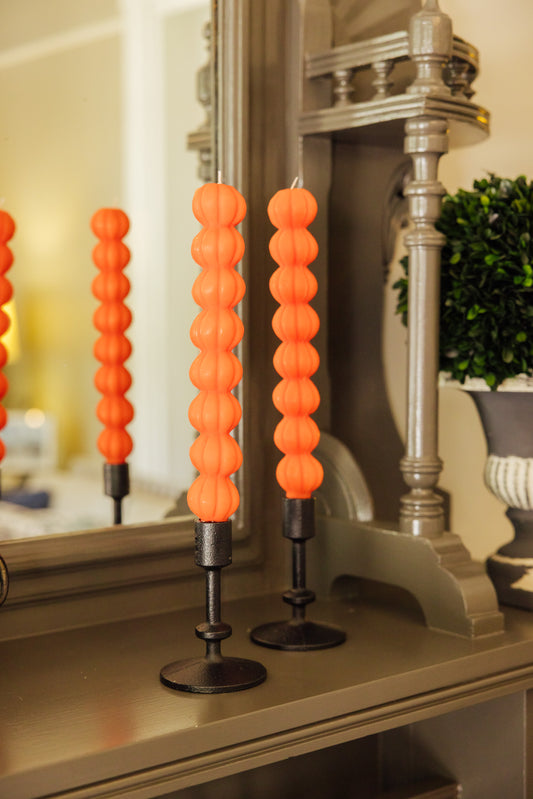 Pumpkin Taper Candles Set