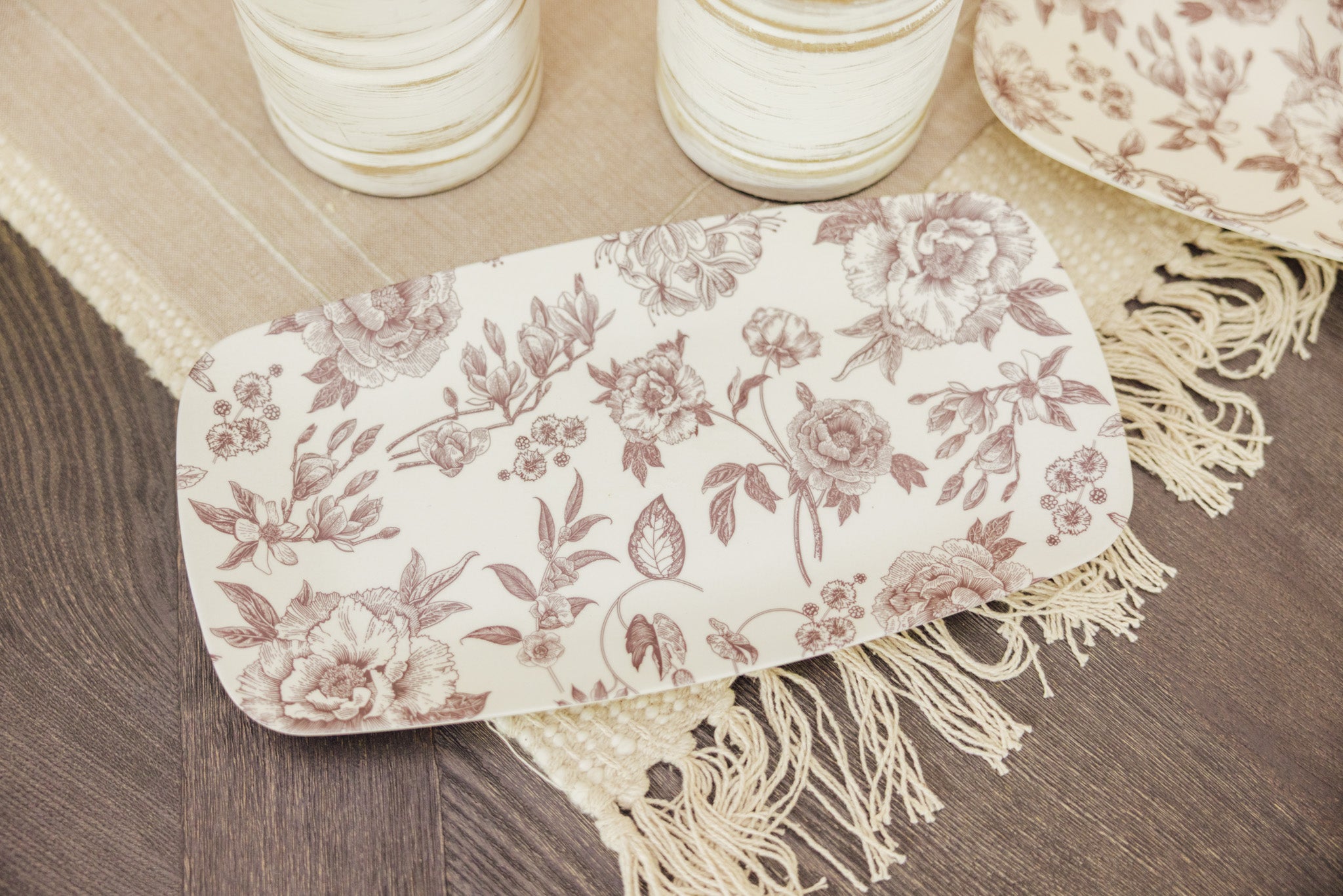 Vintage Bloom Stacking Trays – Set of 2