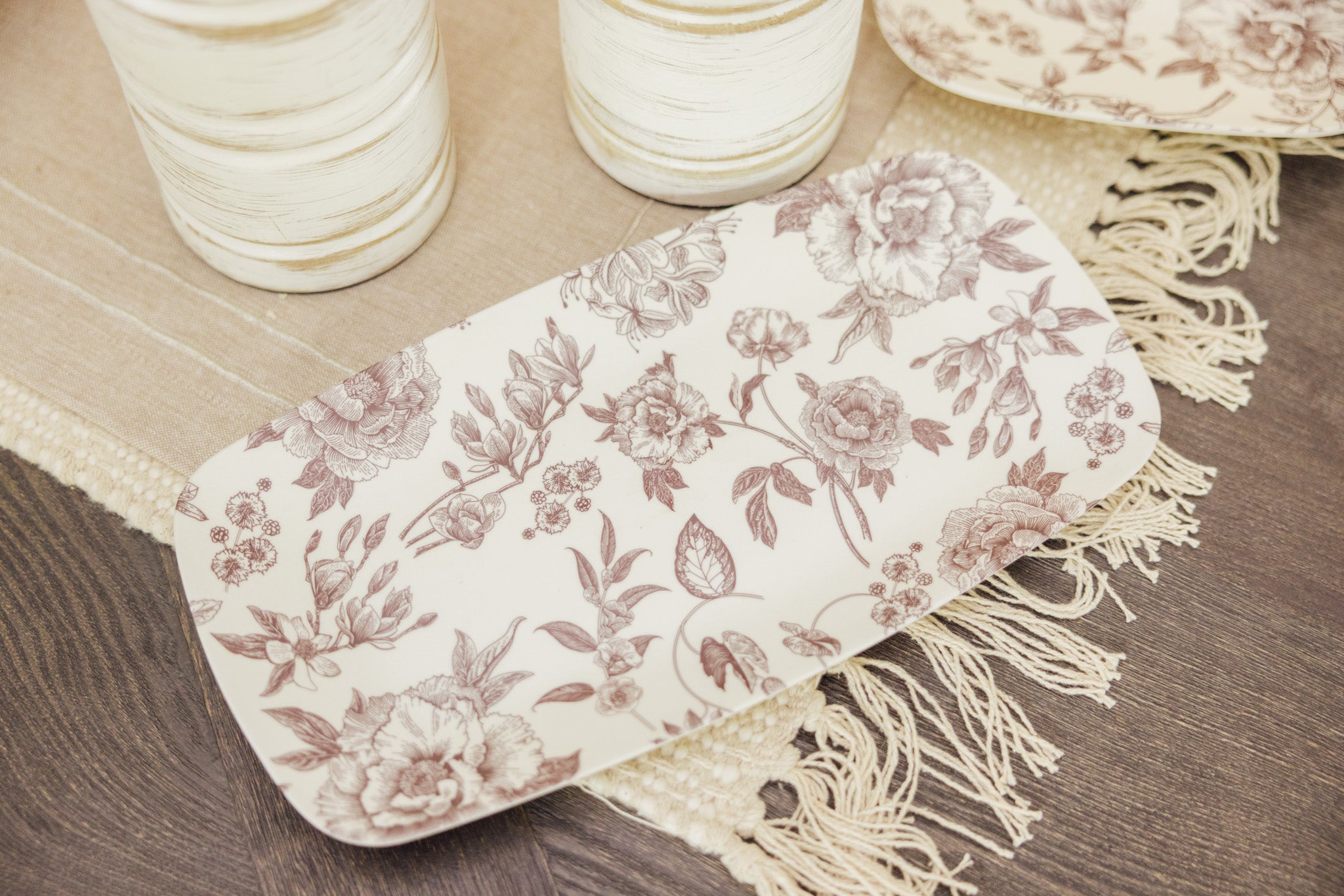 Vintage Bloom Stacking Trays – Set of 2