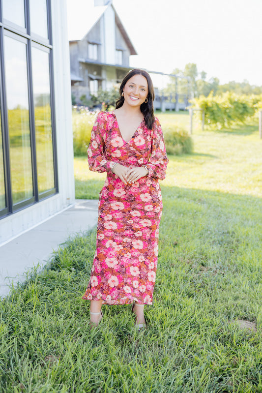 Rose Floral Maxi Dress