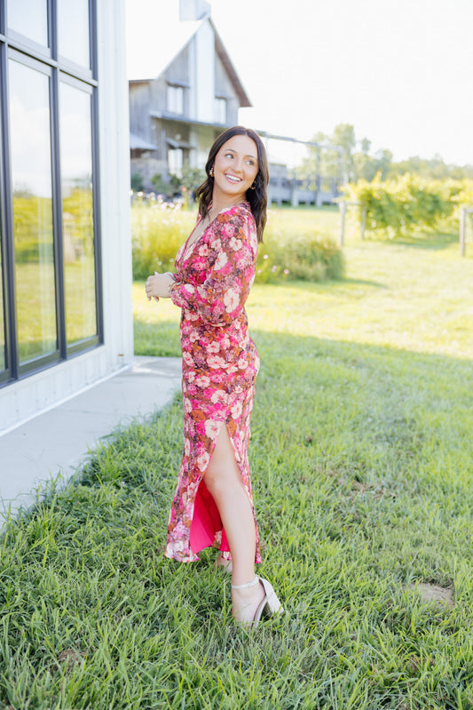 Rose Floral Maxi Dress