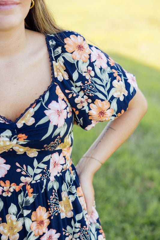 Midnight Floral Maxi Dress