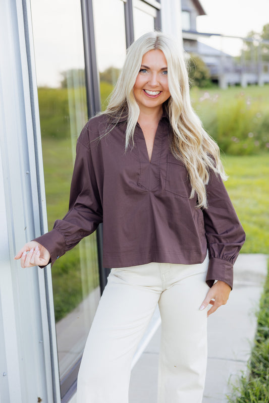 Espresso Stitch Top