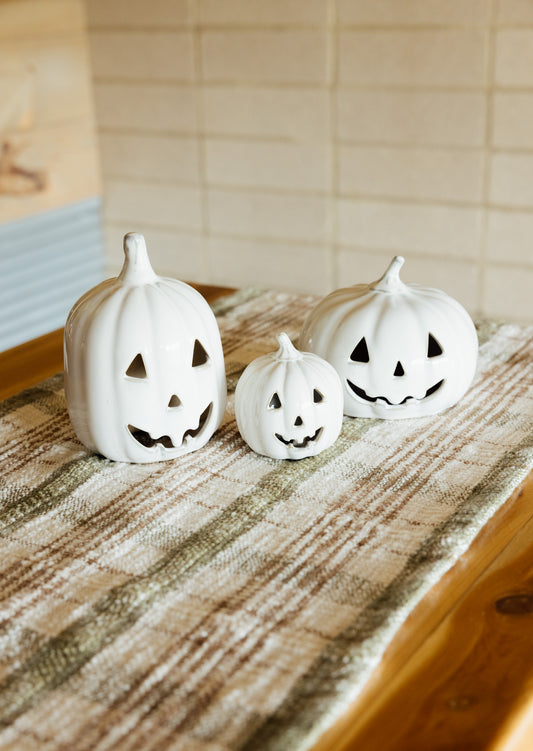 Mini Glazed Ceramic Jack O' Lanterns