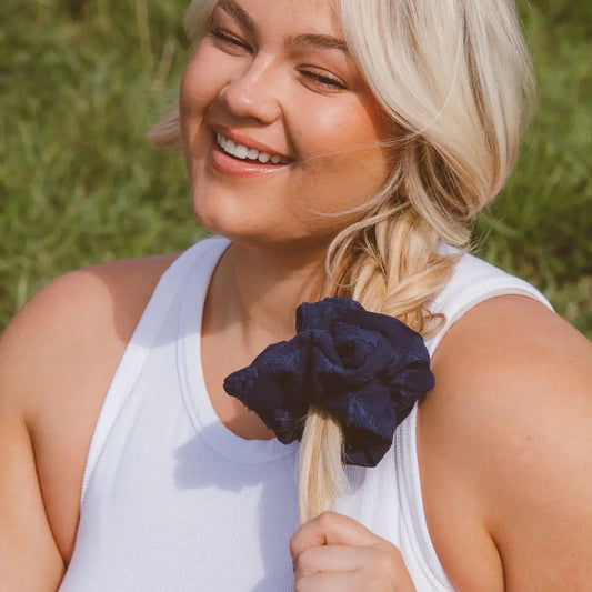 Navy Textured Jumbo