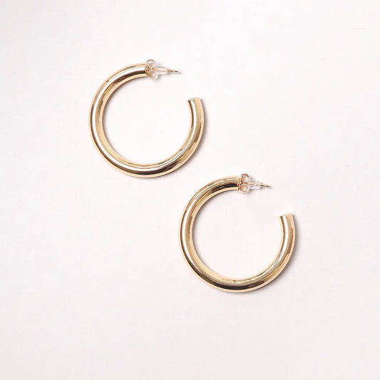 Large 14K Gold Dipped Hoop