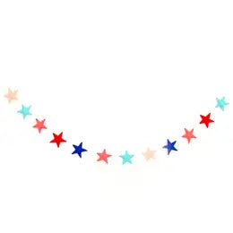 Red, White, and Blue Star Felt Garland