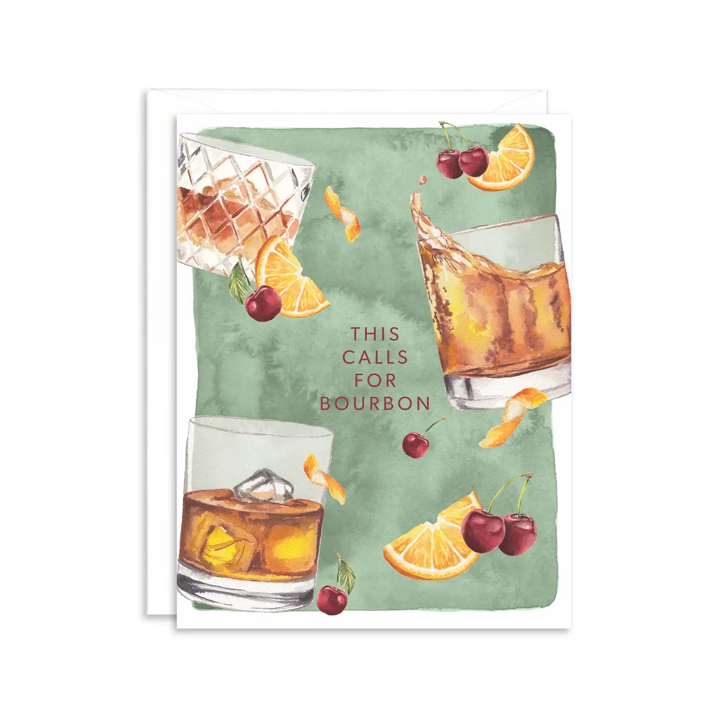 This Calls For Bourbon Celebration Greeting Card