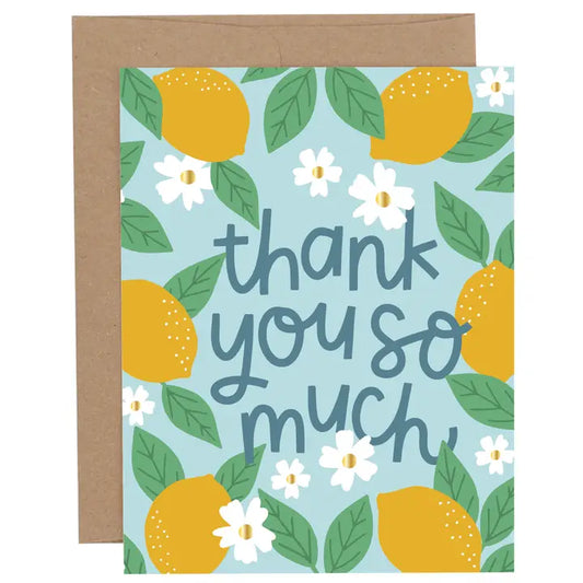 Thank You So Much Lemons Card