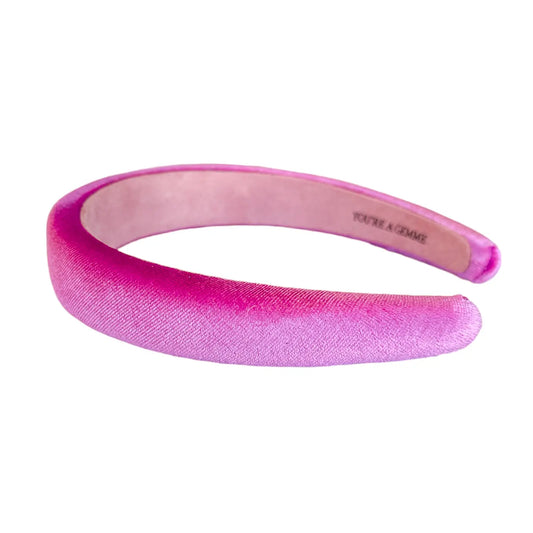 Pink Slim Velvet Headband