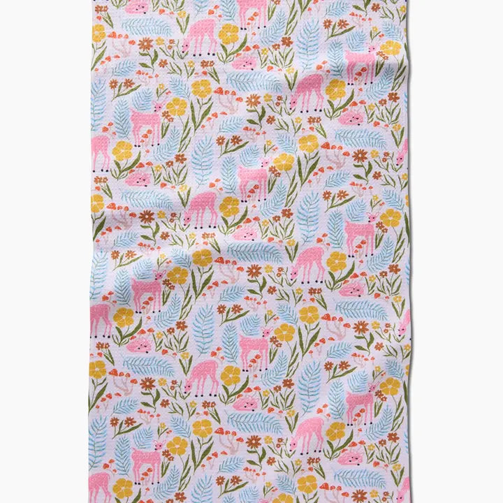 Fern and Fawn Geometry Towel