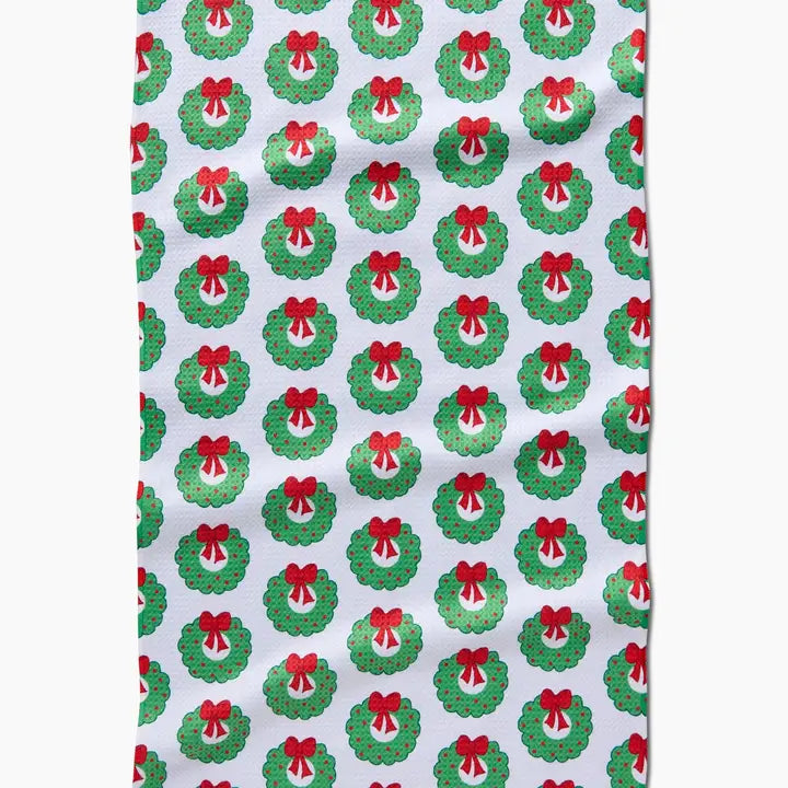 Wreath Wishes Geometry Towel