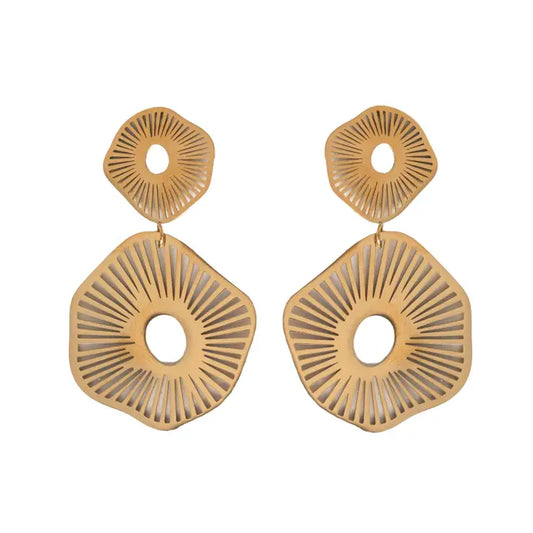 Gold Anemone Statement Earring