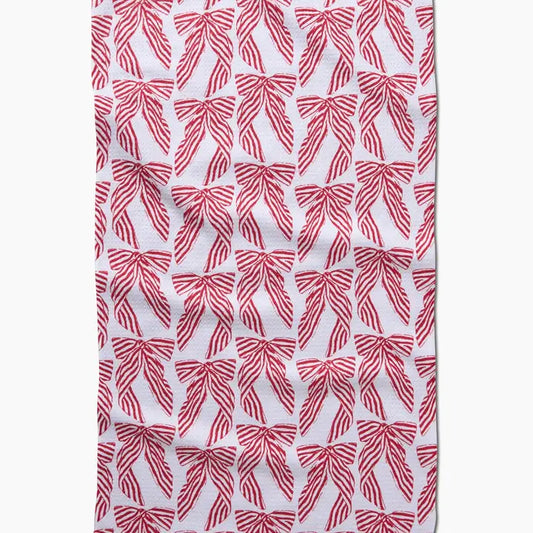 Striped Bows Geometry Towel